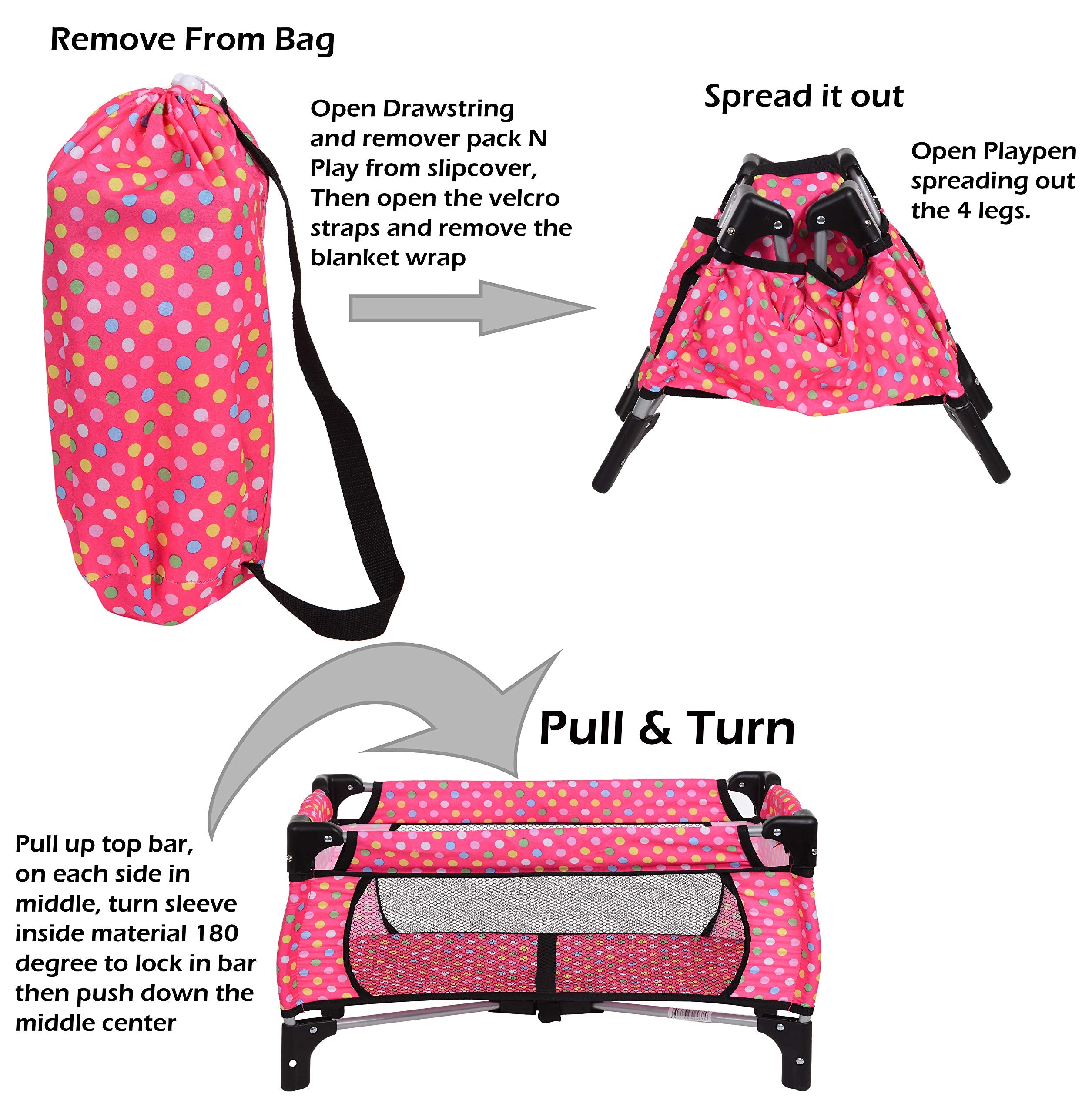 Fash N Kolor pack n play flower design adds bright aesthetics