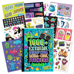 Fashion Angels 1000+ Mega Cool Stickers cover showcasing diverse designs for creative projects.