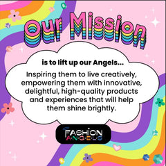 Fashion Angels packaging designed in USA highlighting kid-friendly creativity