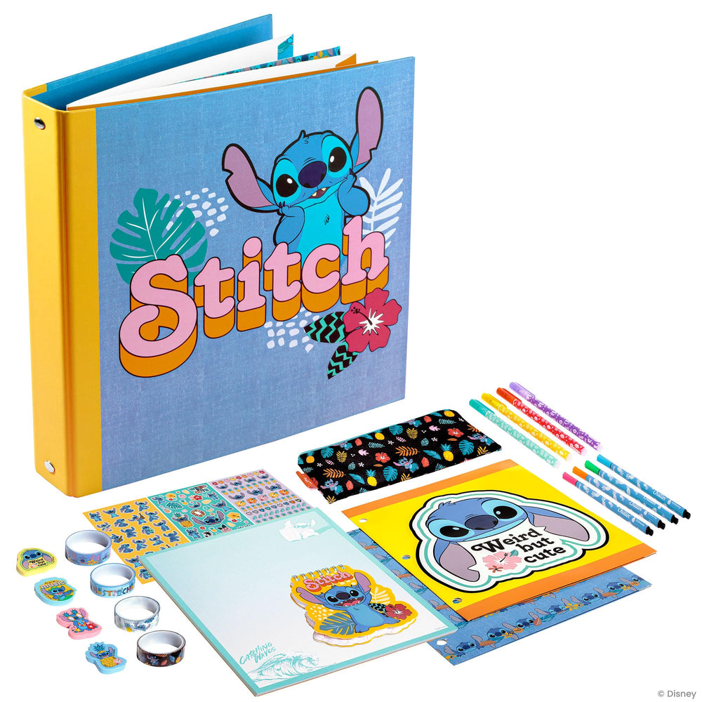 Fashion Angels Disney Stitch binder set, organized school supplies.