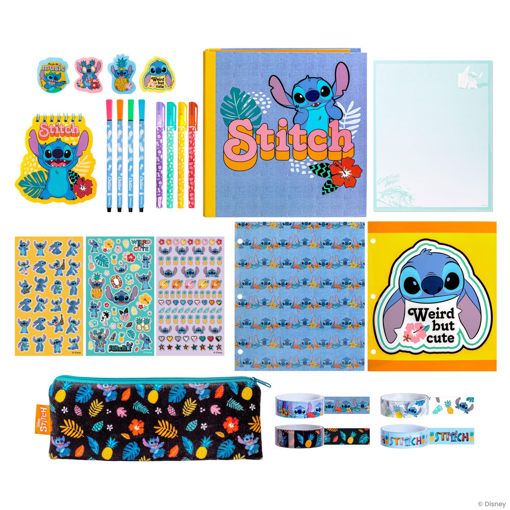Fashion Angels Disney Stitch folders and notepads for organization.