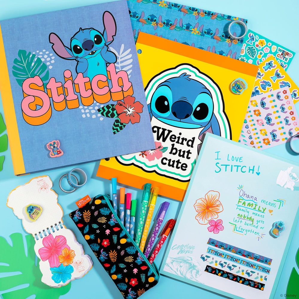 Fashion Angels Disney Stitch plush pouch keeps items secure.