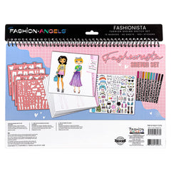 Fashion Angels Fashionista Sketch Set on-the-go design inspiration.