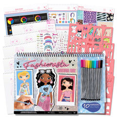Fashion Angels Fashionista Sketch Set sketch pad for girls with silhouettes.