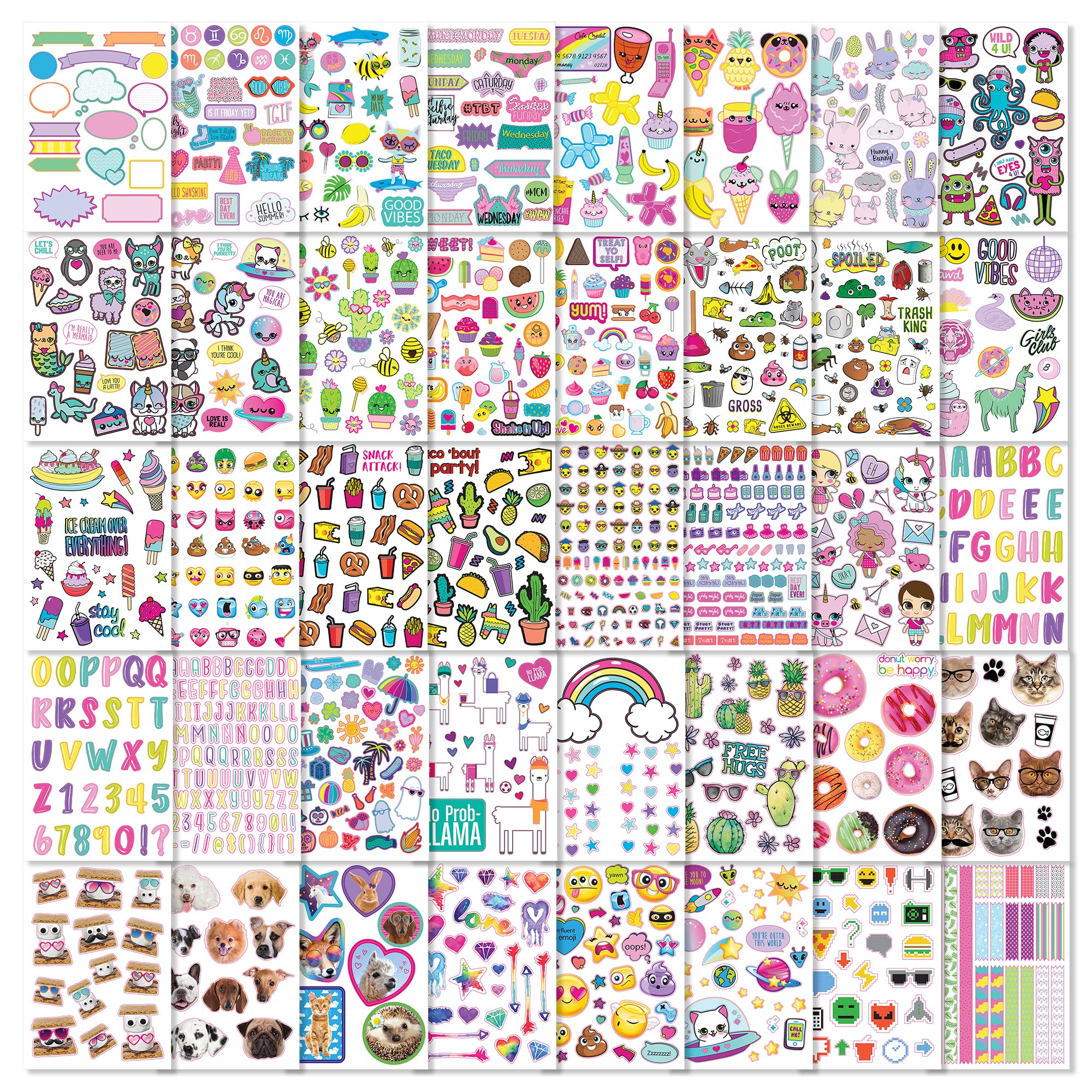 Fashion Angels sticker packs for greeting cards, adding color.