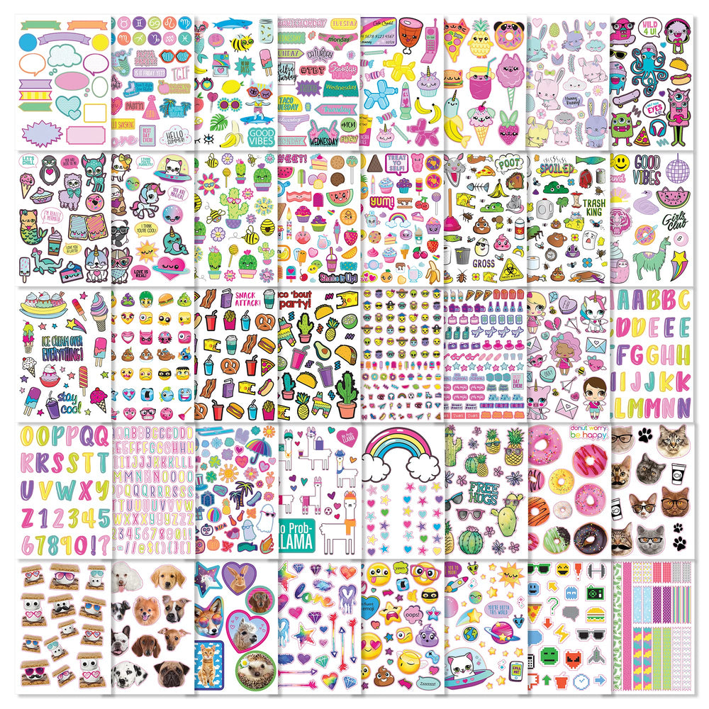 Fashion Angels sticker packs for greeting cards, adding color.