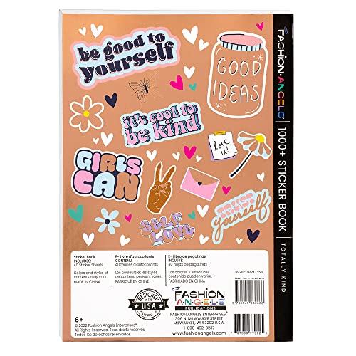 Kid applying Fashion Angels stickers to a notebook for personalized creativity