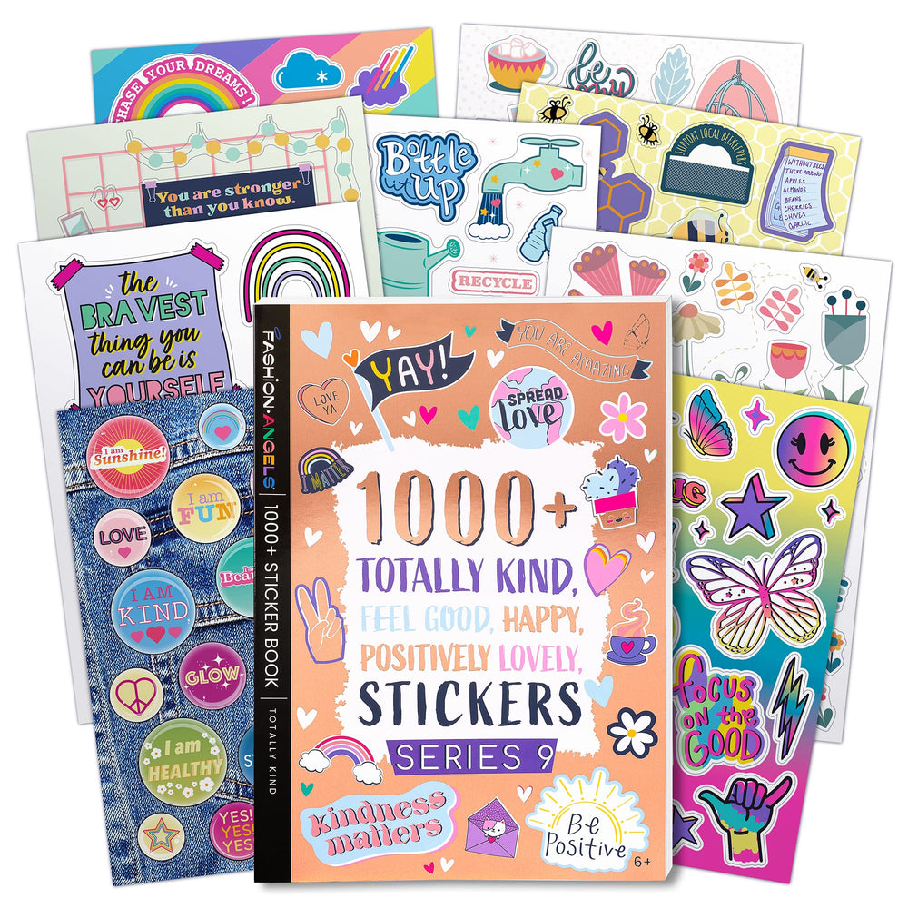 Fashion Angels Kind Sticker Book cover with bright, playful designs for creative journaling