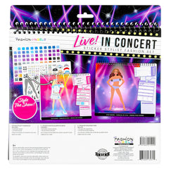 Sticker pages with 600+ stickers from Fashion Angels Live Concert set for mix and match fashion