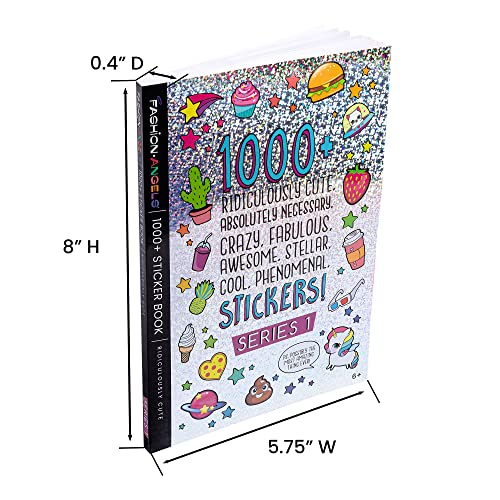 Fashion Angels sticker sheet variety, featuring emojis and unicorns for playful crafts.