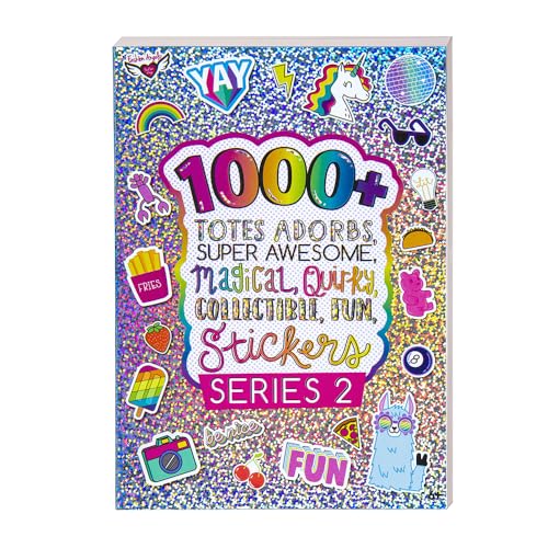Fashion Angels Totes Adorbs sticker book open pages display vibrant, high-quality sticker sheets.