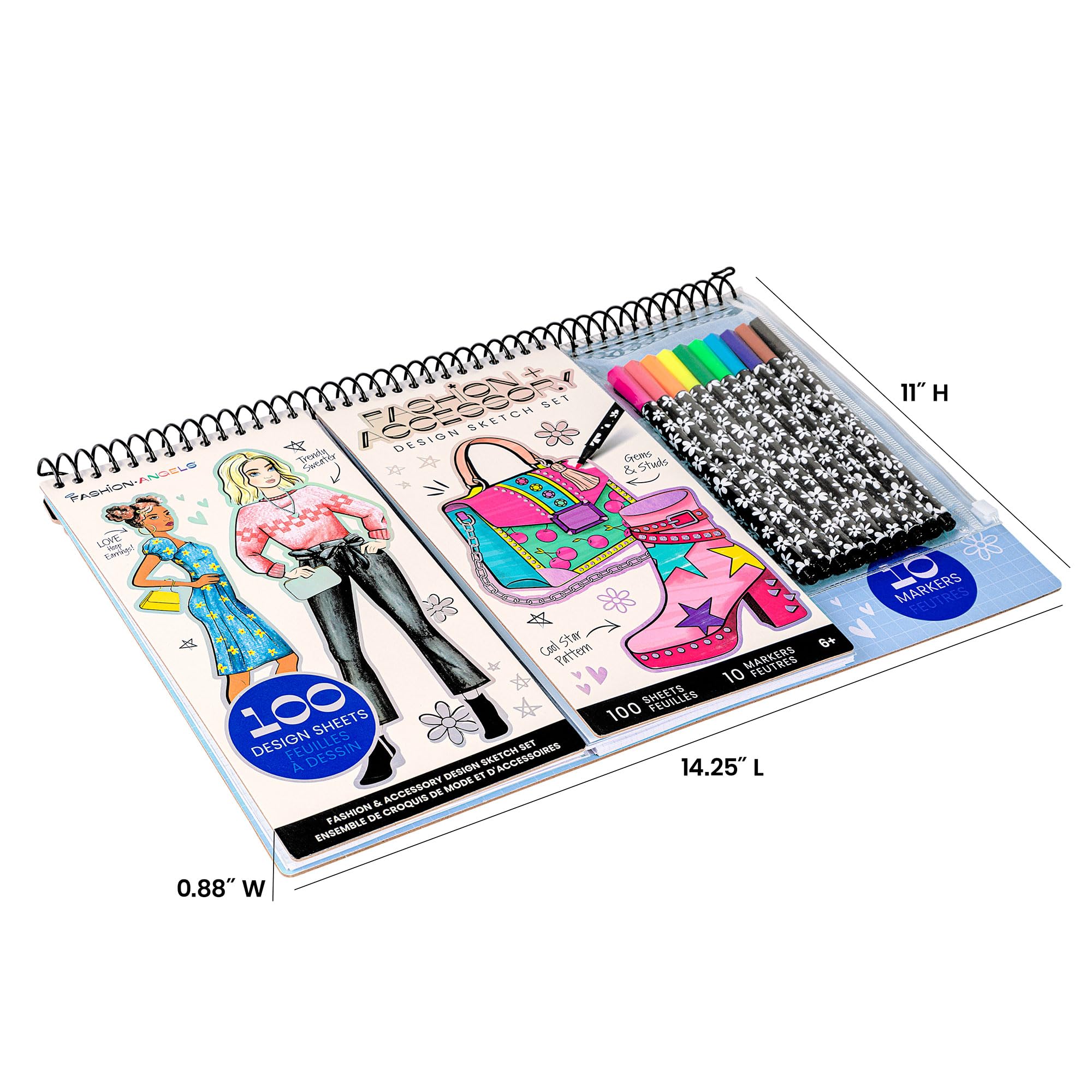 Fashion Angels travel-friendly case keeps supplies organized.