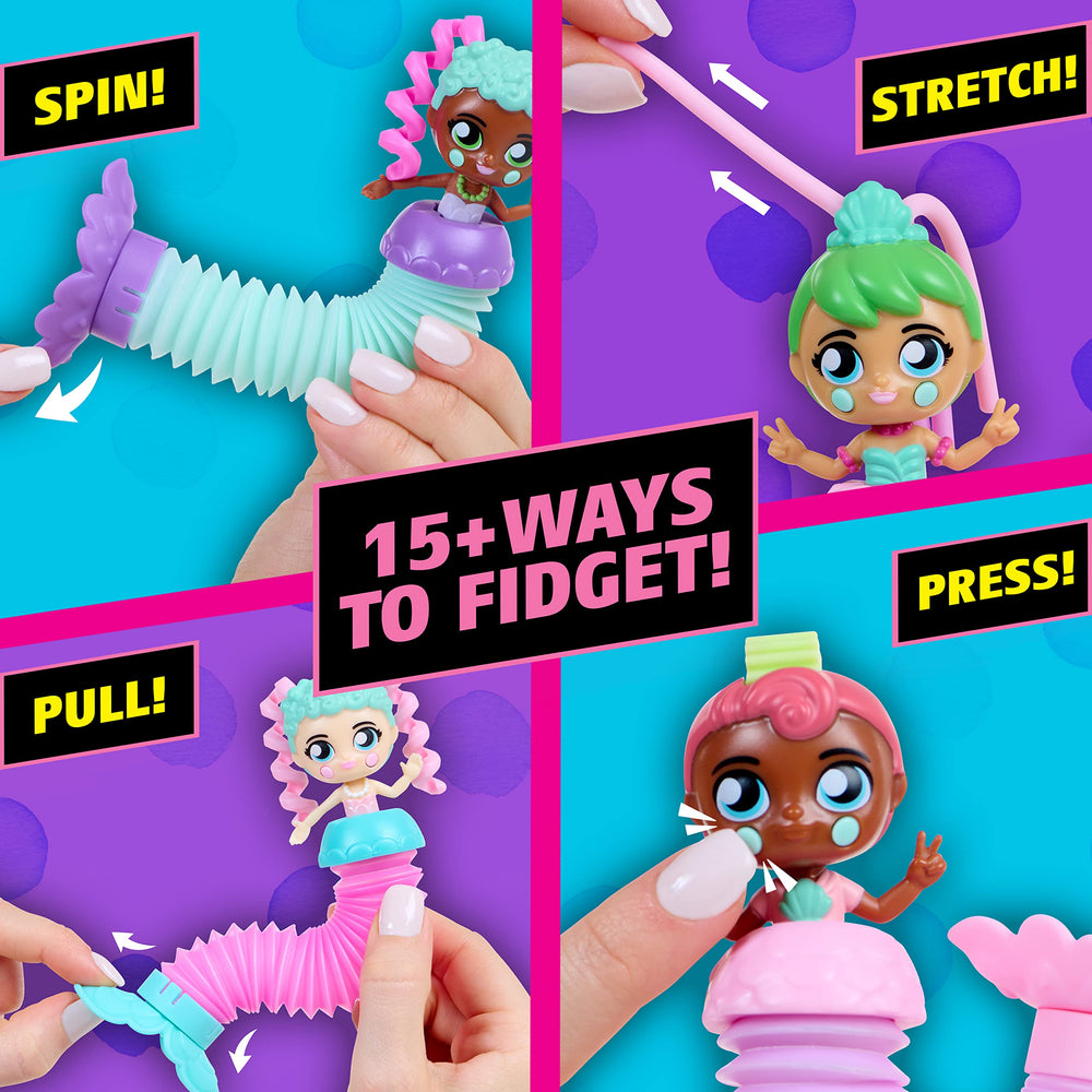 Fashion Fidgets Mermaids pop-tube tail for tactile fidgeting and stretch play