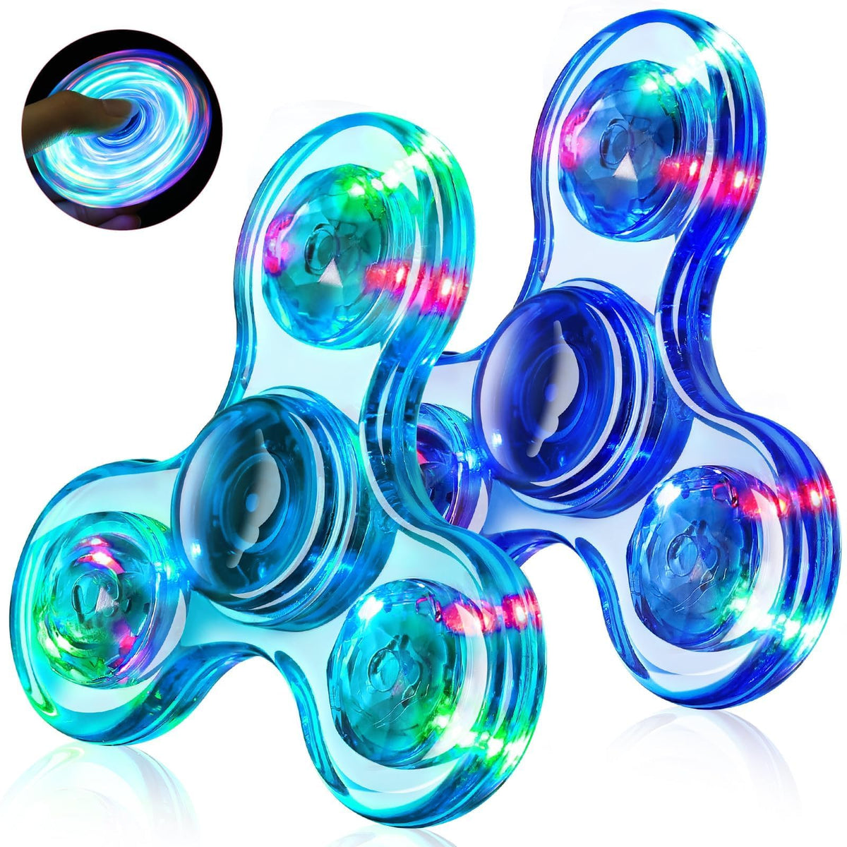 Fasray light-up fidget spinner 2-pack for engaging sensory play and focus