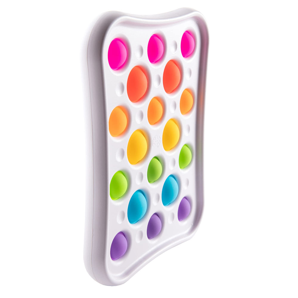 Fat Brain Dimpl Pops offers two bubble sizes for varied tactile exploration.