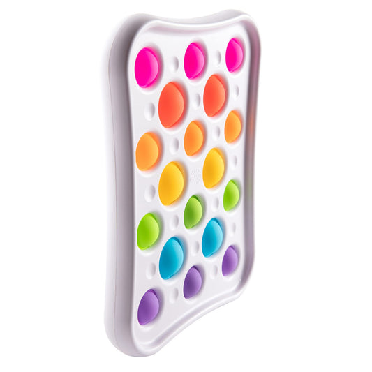 Fat Brain Dimpl Pops offers two bubble sizes for varied tactile exploration.