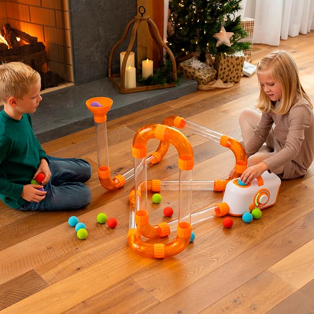 Fat Brain Toys Air Toobz connectors enabling flexible configurations.