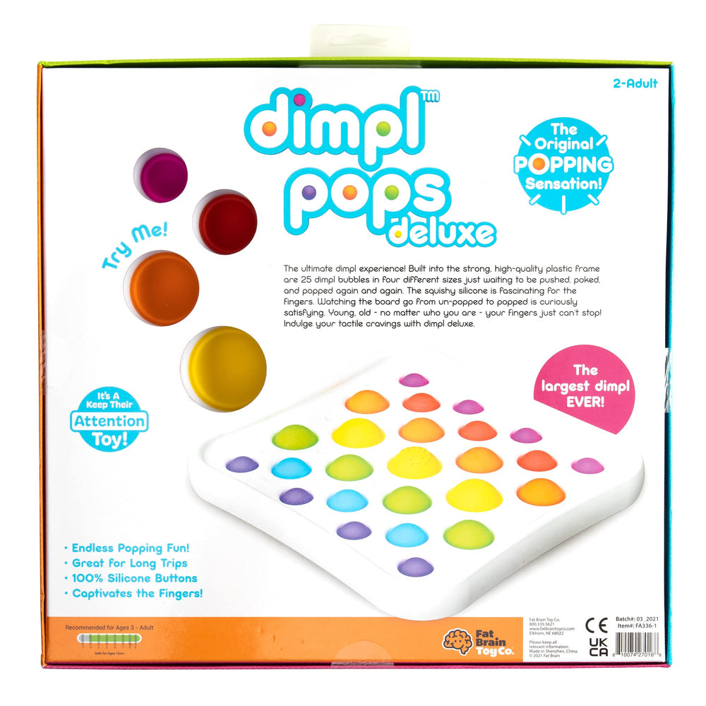 Fat Brain Toys Dimpl Pops Deluxe family-friendly activity for kids and adults alike.