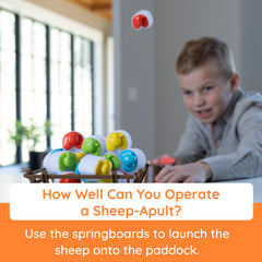 Fat Brain Toys Heap-O-Sheep catapult play for two to four players