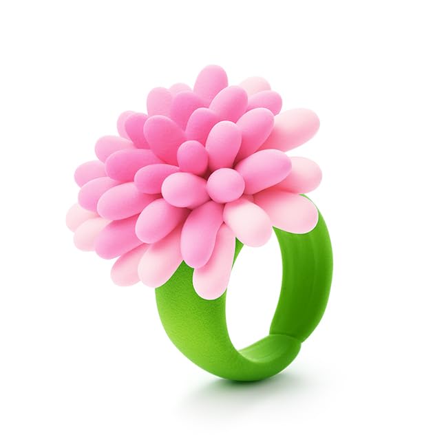 Fat Brain Toys Hey Clay Bijou Flower Rings app guides kids through 3D steps for crafting