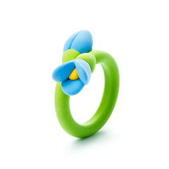 Fat Brain Toys Hey Clay Bijou Flower Rings designs including Calla Lily, Aster, Chamomile