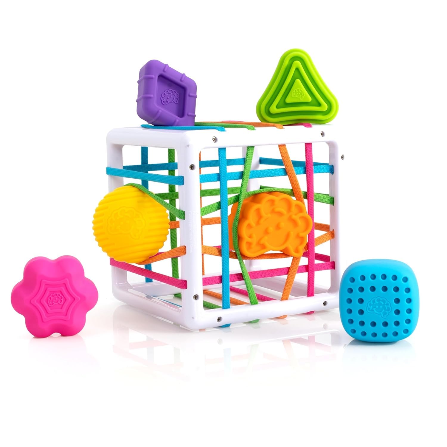 InnyBin BPA-free cubes support safe, engaging play for babies 10 months and up.
