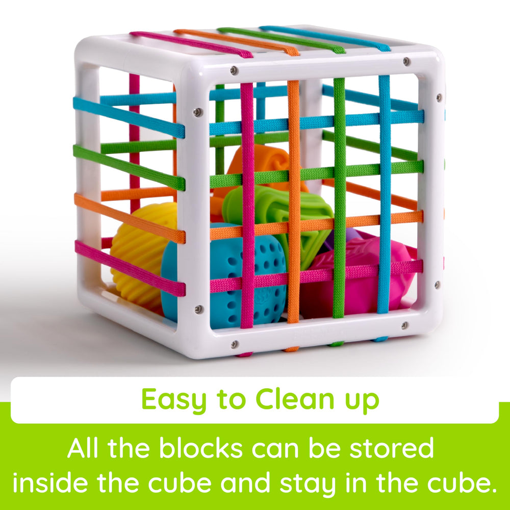 InnyBin sensory play promotes exploration through varied textures.