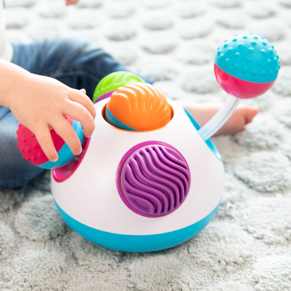 Fat Brain Toys Klickity sturdy base grips keep toys steady on the floor.