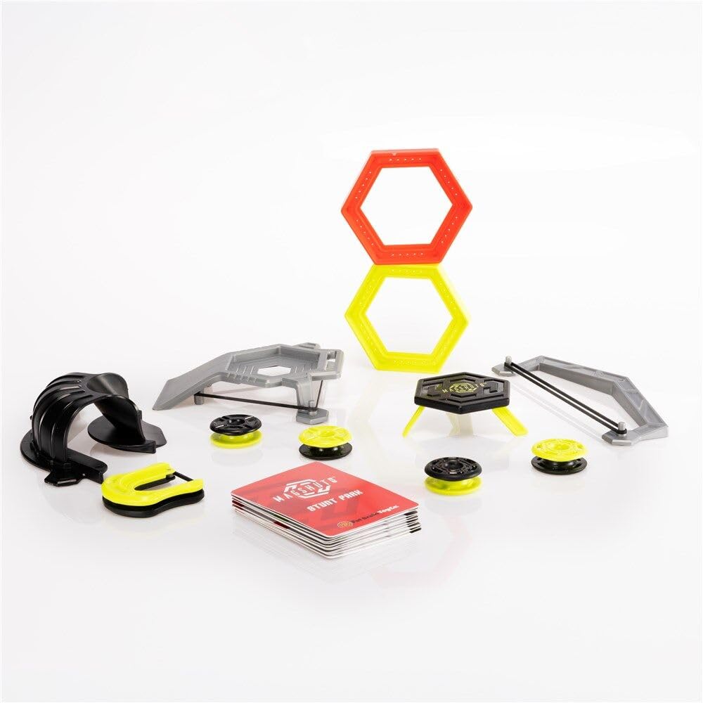 Fat Brain Toys Magshuto launcher tool enables precise disc propulsion for dynamic tricks.
