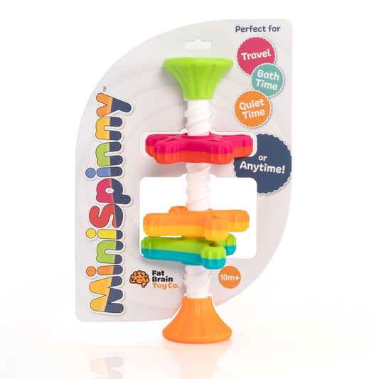 Minispinny corkscrew pole shown in bright motion for visual tracking.
