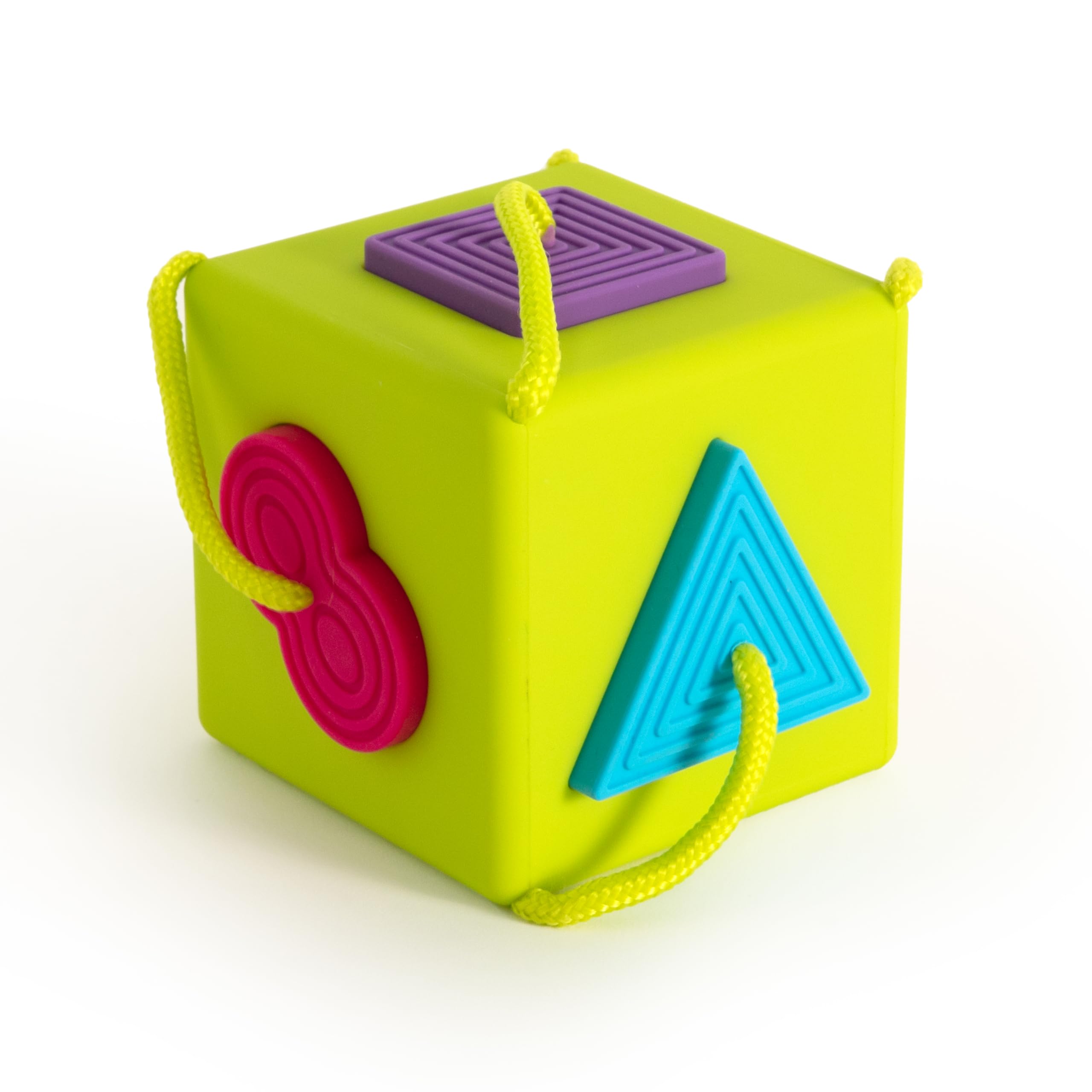 Fat Brain Toys OombeeCube promotes fine motor practice for little hands