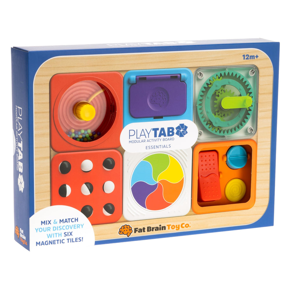Fat Brain Toys PlayTab compact design is travel-friendly and stroller-ready.