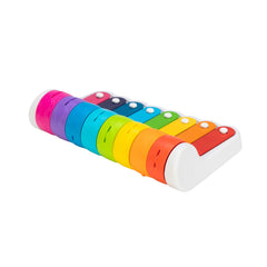 Fat Brain Toys Rock N Roller Piano dimensions 11x7x2-5 inches for small spaces