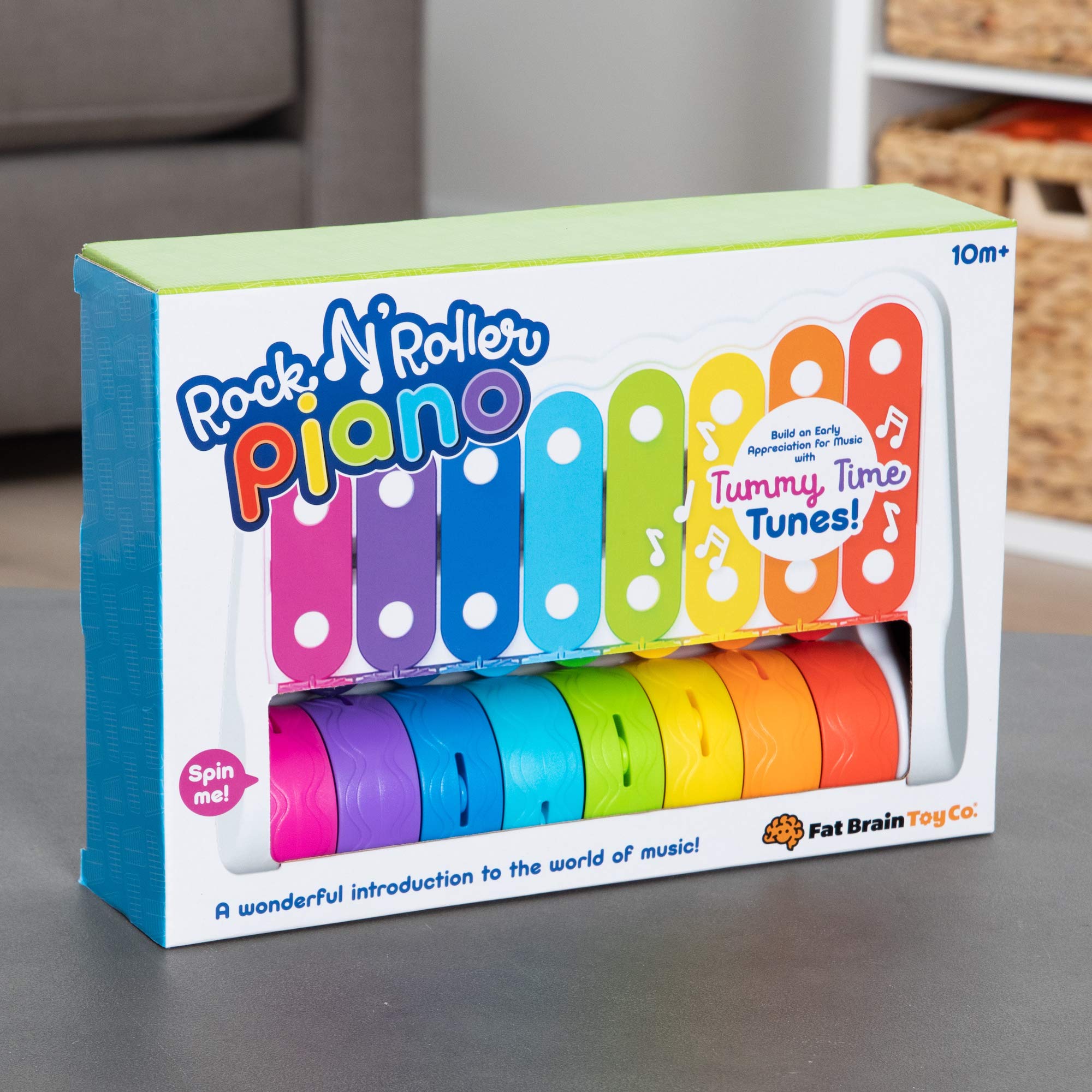 Fat Brain Toys Rock N Roller Piano mallet storage encourages tidy play
