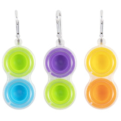 Fat Brain Toys Simpl Dimpl Clear 3 Pack compact travel-friendly set; easy to carry.