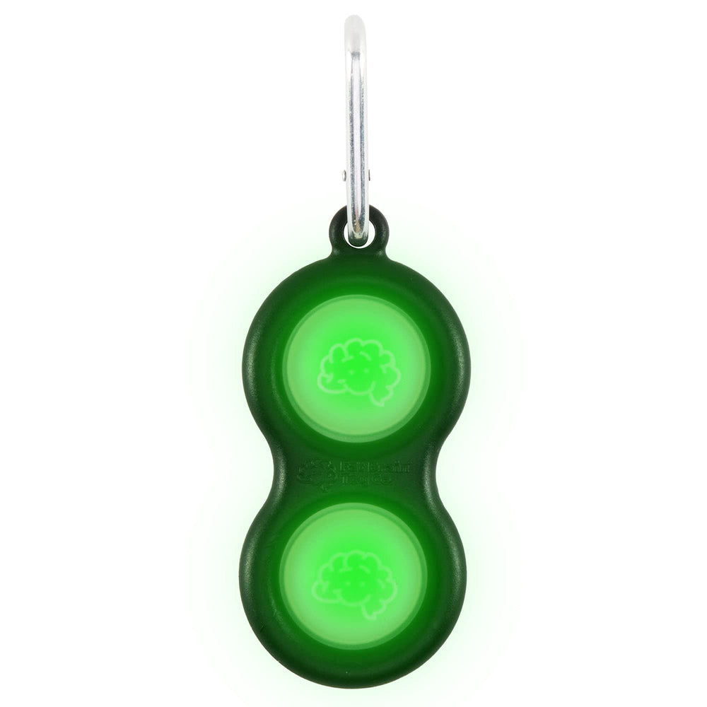 Fat Brain Toys Simpl Dimpl glow-dark handheld for focused sensory play and quiet tension relief.