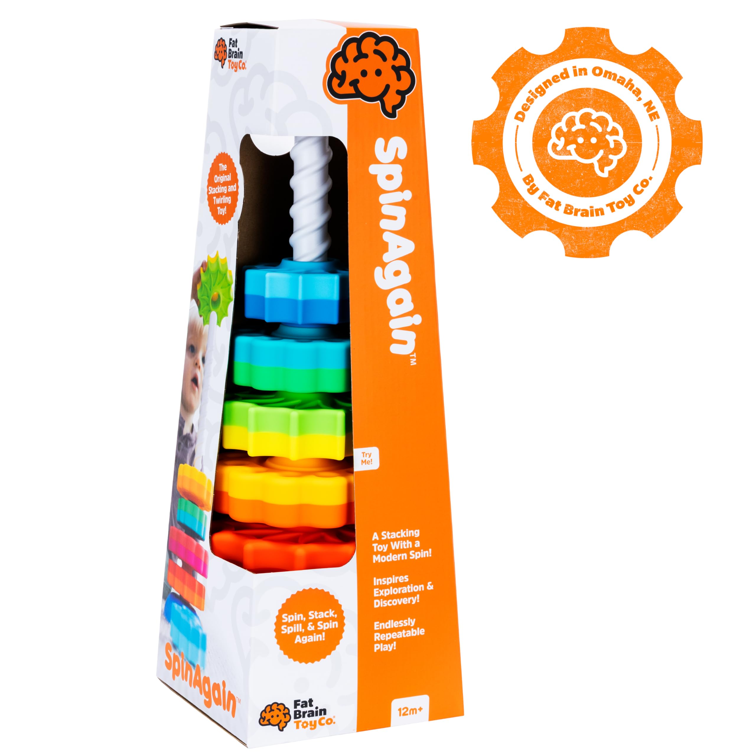 Fat Brain Toys SpinAgain toddler-playtime encouraging imaginative, interactive learning.