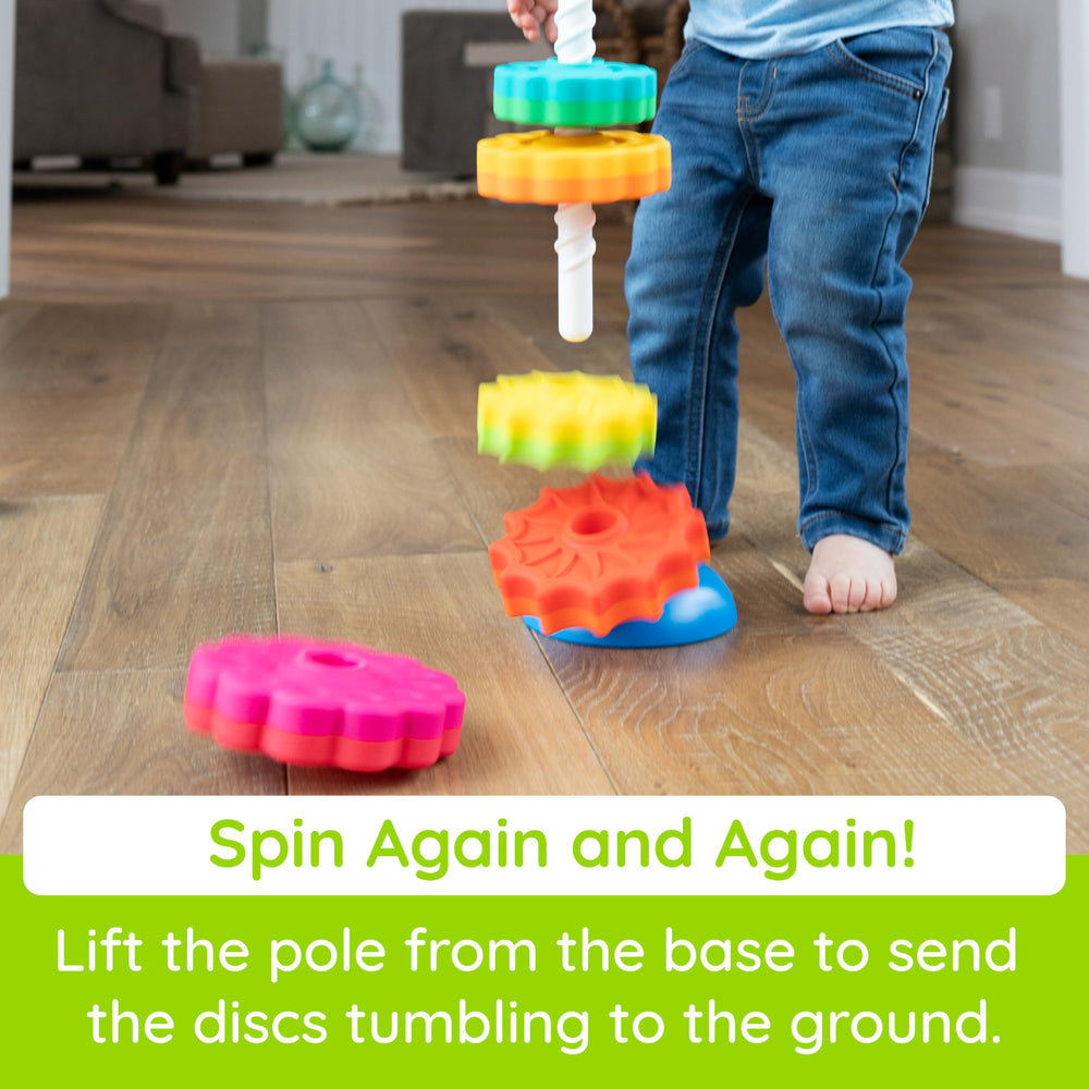 Fat Brain Toys SpinAgain visual-recognition promoting color and shape identification.