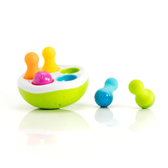 Fat Brain Toys SpinnyPins bowl invites sorting and tactile play.