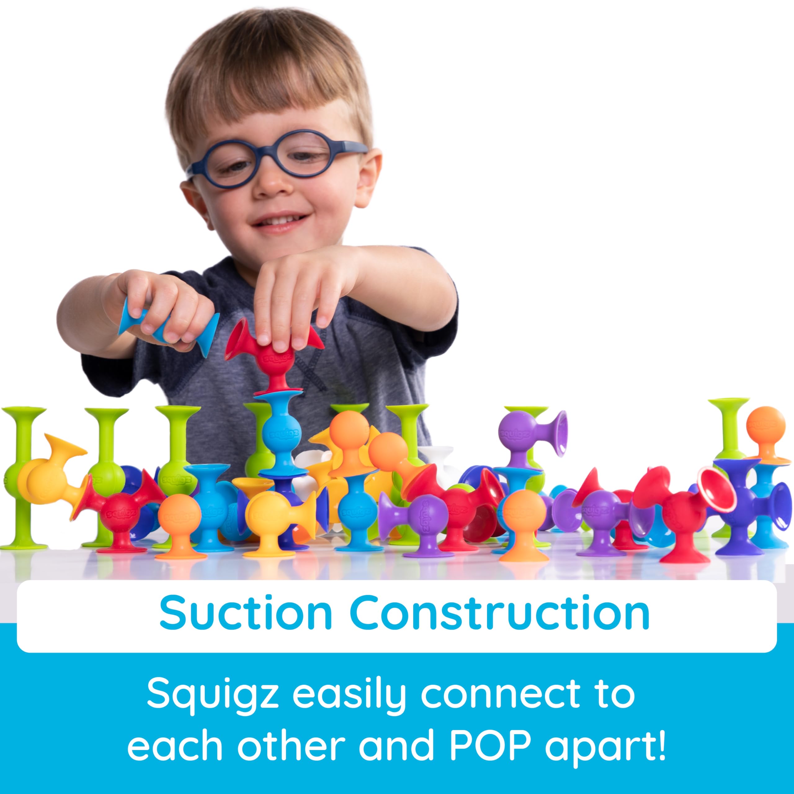 Fat Brain Toys Squigz push and pop for fine motor practice.
