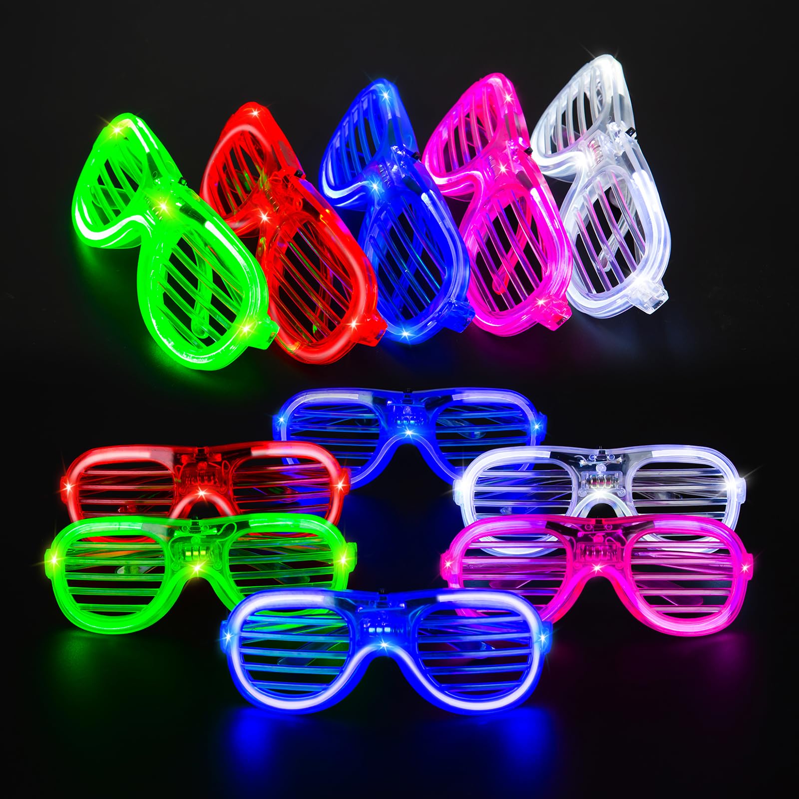FathiSooc LED glasses pink glow ideal for large party celebrations