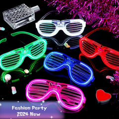 FathiSooc LED glasses red glow perfect for Halloween and raves