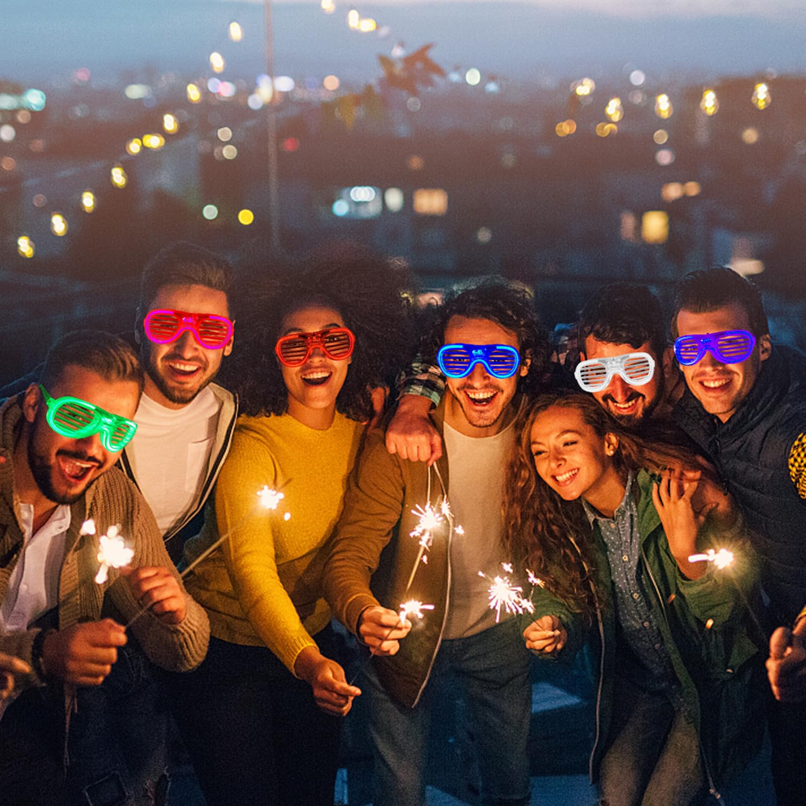 Halloween style neon LED glasses by FathiSooc for spooky glow looks