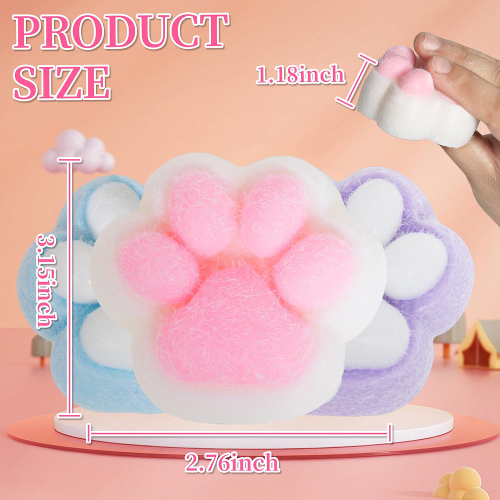 FauKait cat paw squishy big-2 palm sized fidget toy for focus