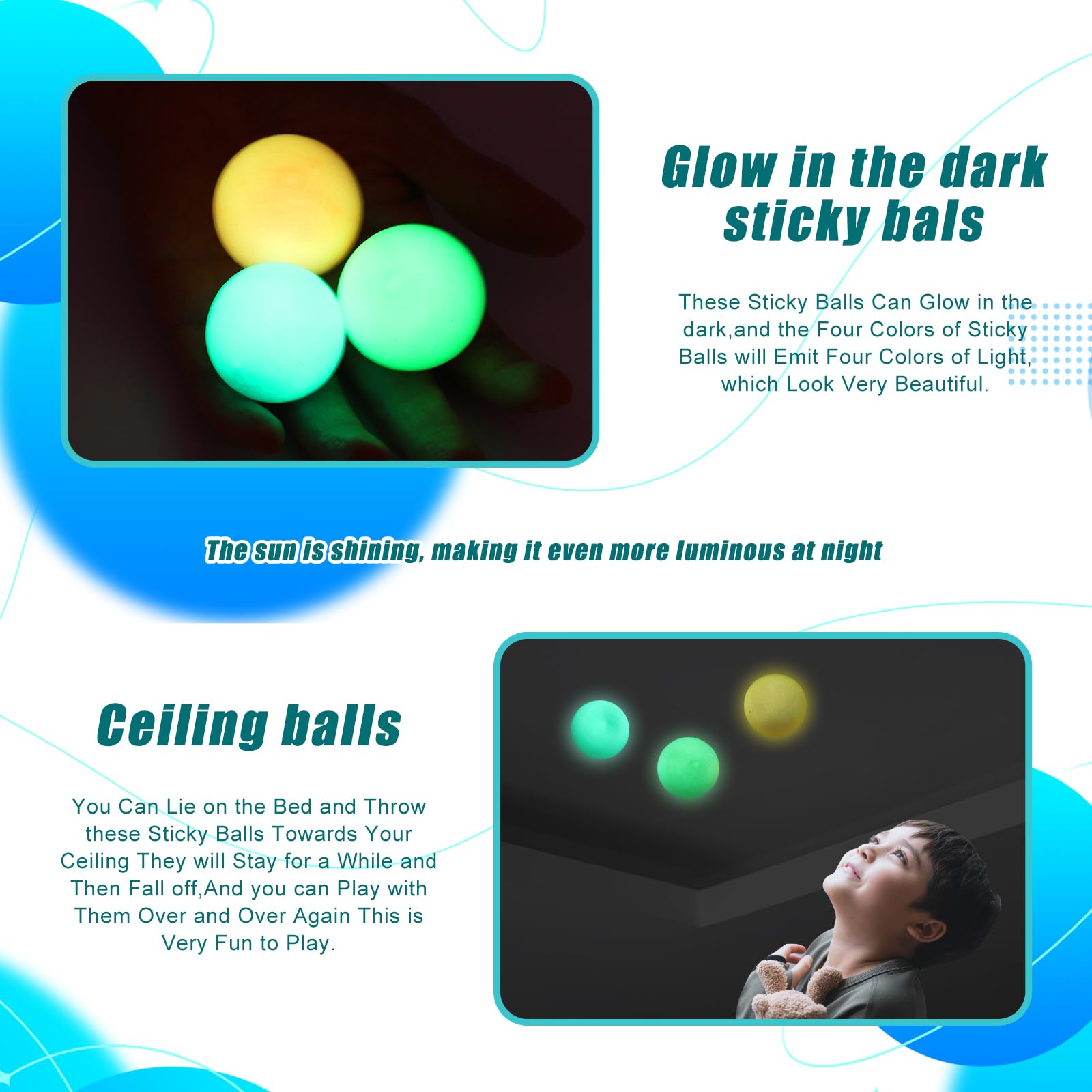 FauKait Dream Ball sticky ceiling toy, easy to throw and catch during casual fun.