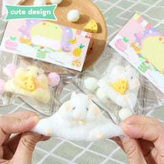Two FauKait hamster squeezies in vibrant colors for hands-on play.
