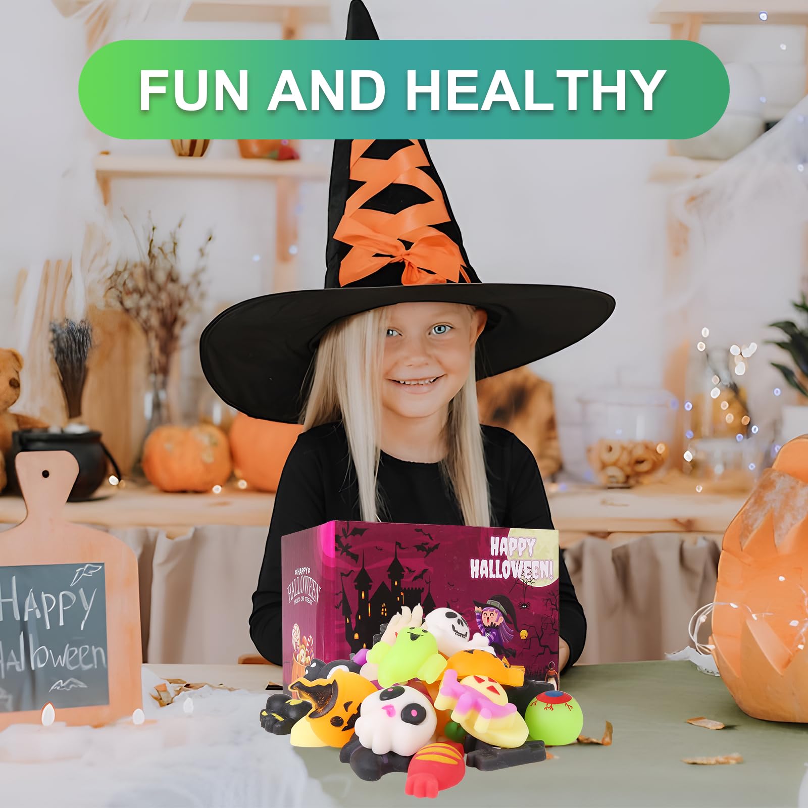 Faukait witch squishy for sensory play and classroom rewards.