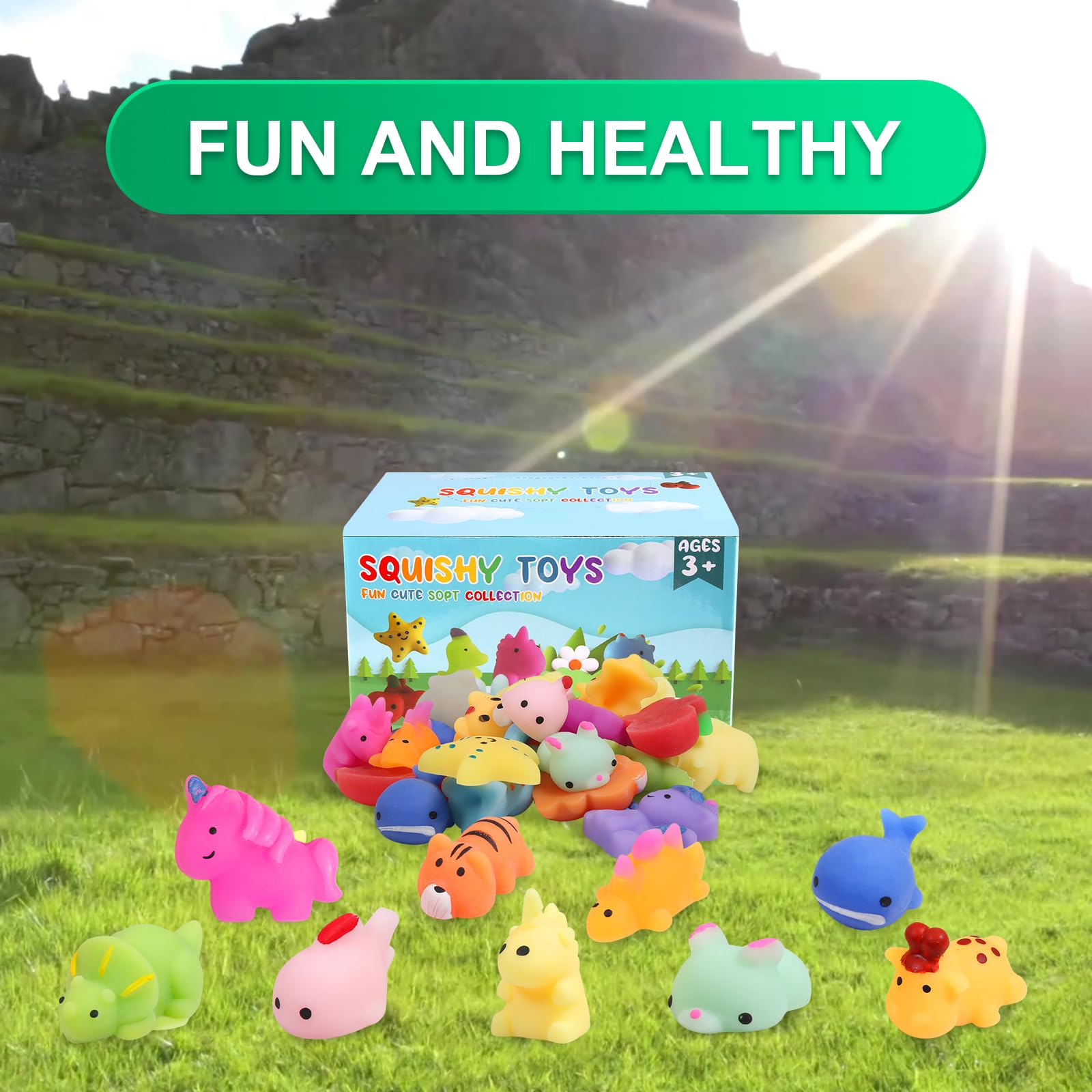 FauKait mini animal mochi squishies offer calming tactile play.