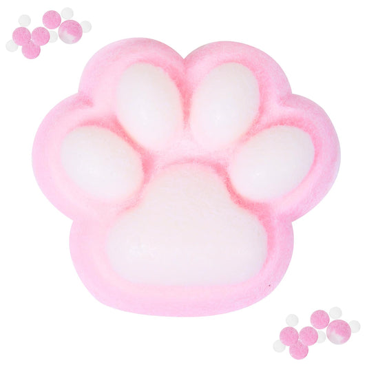 FauKait pink big cat paw squishy for tactile play and travel.