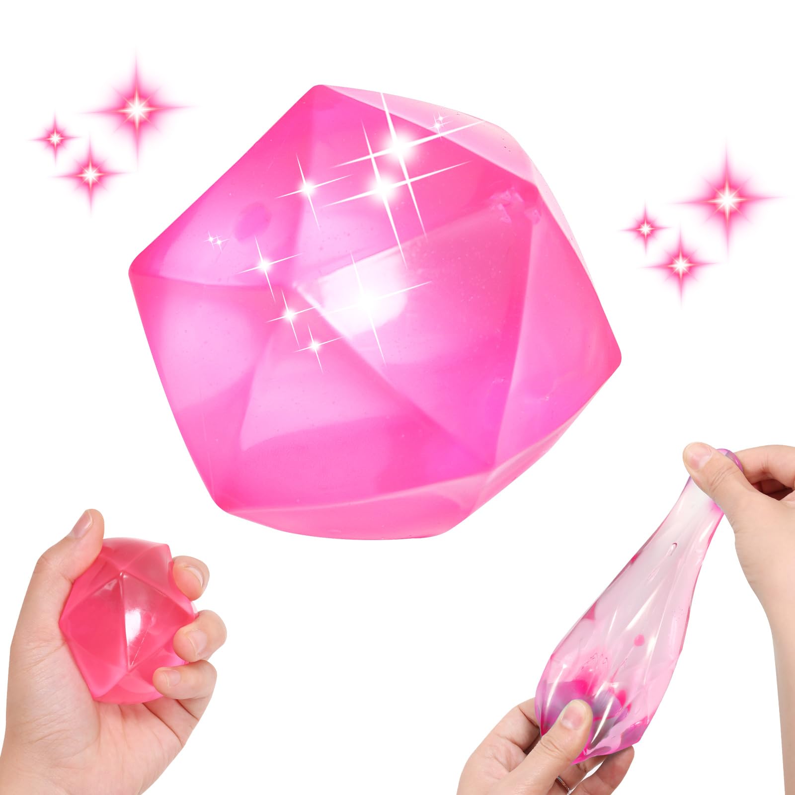 FauKait pink stress cube 2.45 inches for portable calm and focus